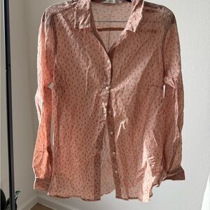 Old Navy Women's Pink Button Down Shirt